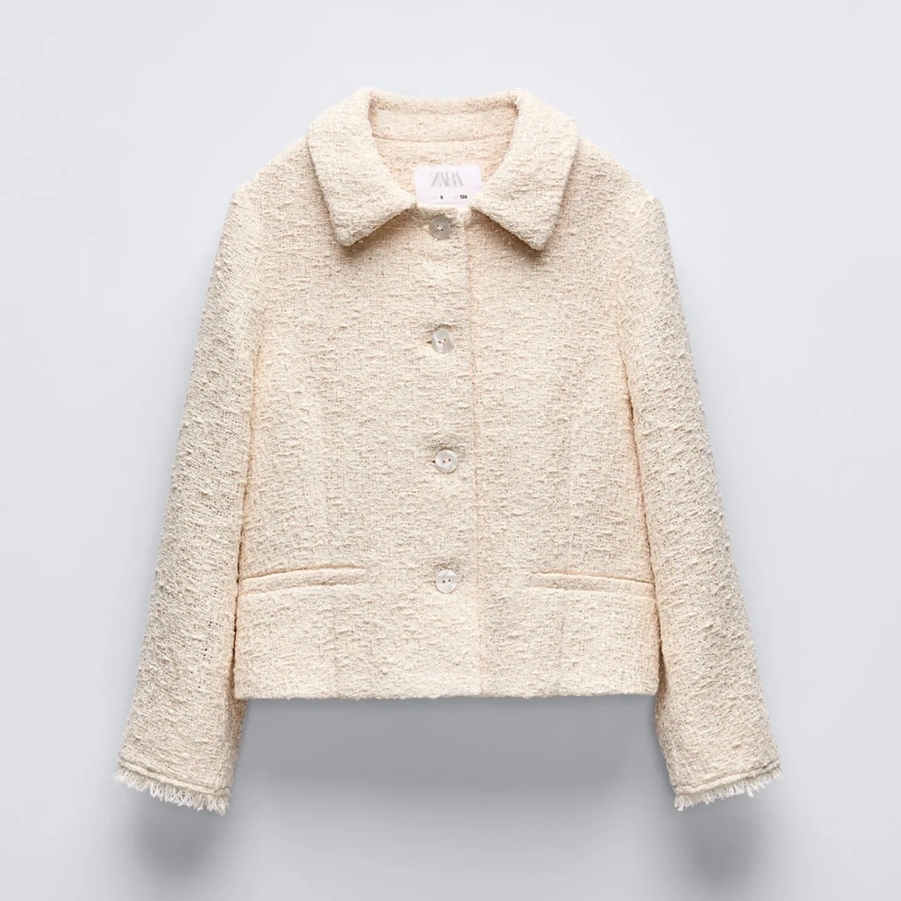 Zara Cream Textured Jacket 13/14